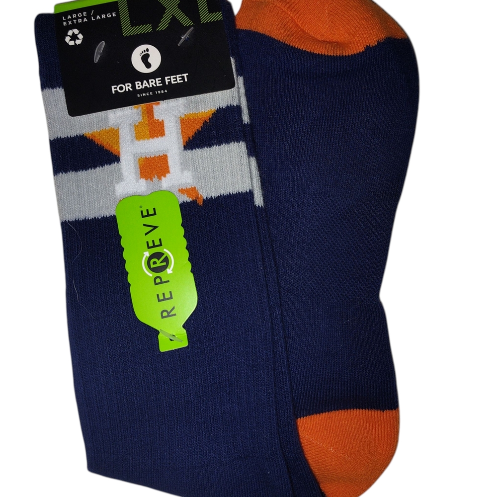 MLB Houston Astros Blue and Orange Athletic Socks